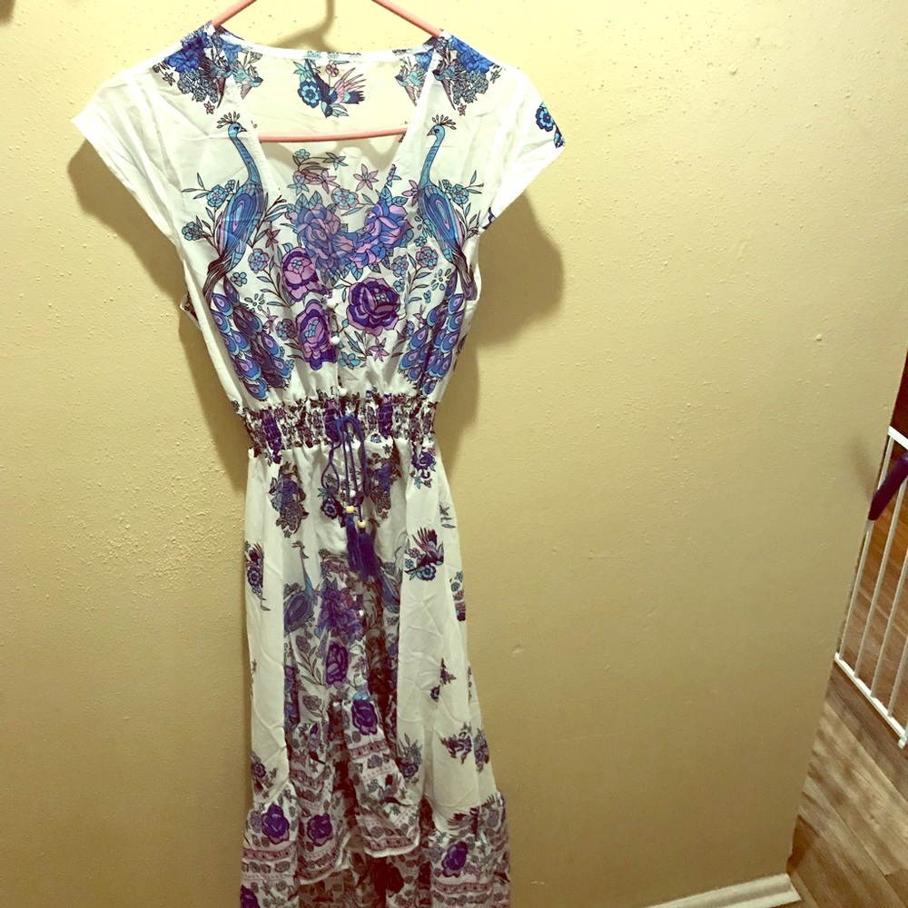 Super flowy peacock dress